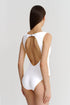 Shan Charlie Grid Mesh High-Neck One-Piece